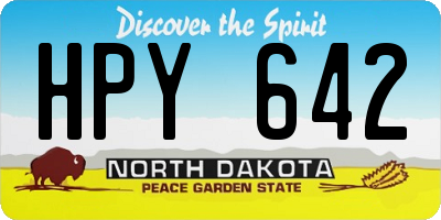 ND license plate HPY642