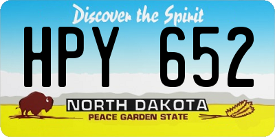 ND license plate HPY652