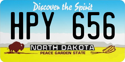 ND license plate HPY656