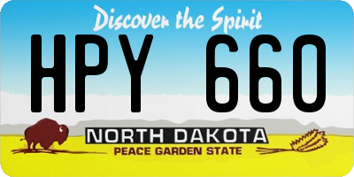 ND license plate HPY660