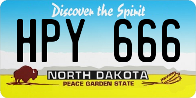 ND license plate HPY666