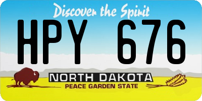 ND license plate HPY676