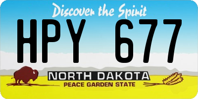 ND license plate HPY677