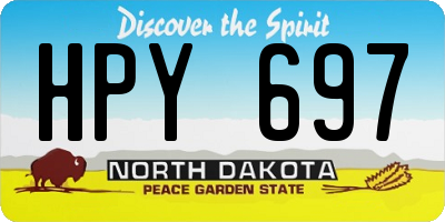 ND license plate HPY697