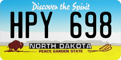 ND license plate HPY698