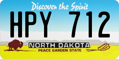 ND license plate HPY712
