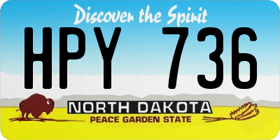 ND license plate HPY736