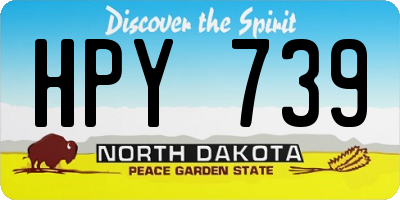 ND license plate HPY739