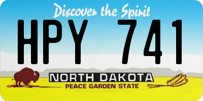 ND license plate HPY741
