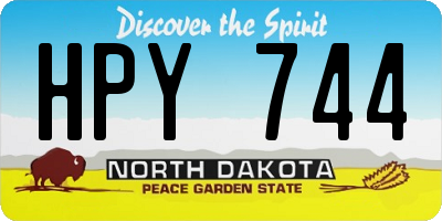 ND license plate HPY744