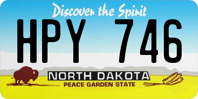 ND license plate HPY746