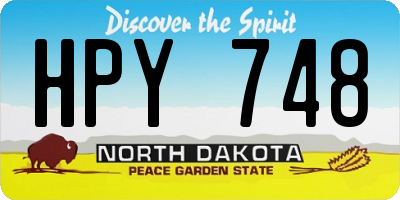ND license plate HPY748