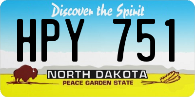 ND license plate HPY751