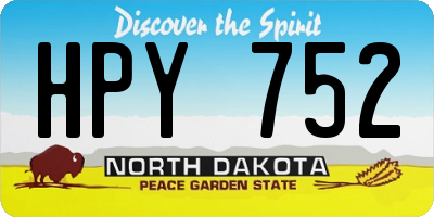 ND license plate HPY752