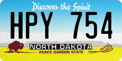 ND license plate HPY754