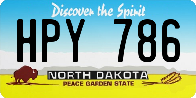 ND license plate HPY786