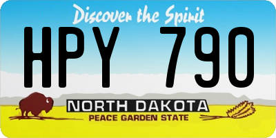 ND license plate HPY790