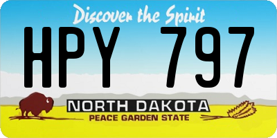 ND license plate HPY797