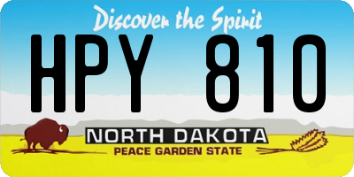 ND license plate HPY810