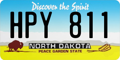 ND license plate HPY811