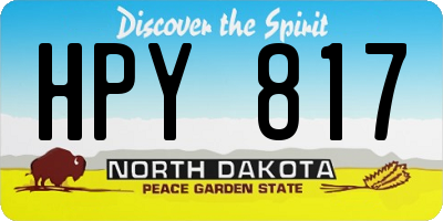 ND license plate HPY817
