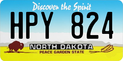 ND license plate HPY824