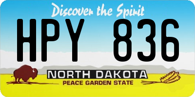 ND license plate HPY836