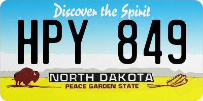 ND license plate HPY849