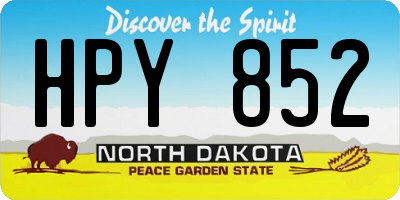 ND license plate HPY852