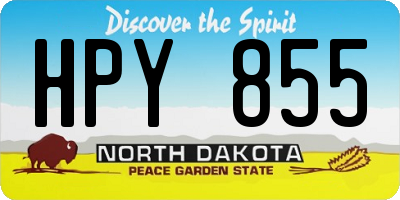ND license plate HPY855