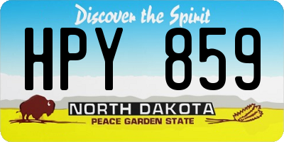 ND license plate HPY859