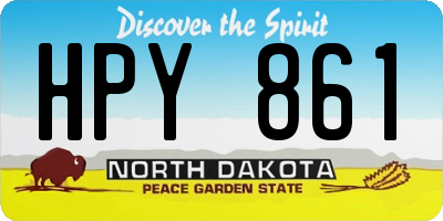 ND license plate HPY861