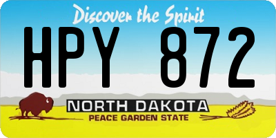 ND license plate HPY872