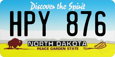 ND license plate HPY876