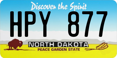 ND license plate HPY877
