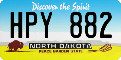 ND license plate HPY882