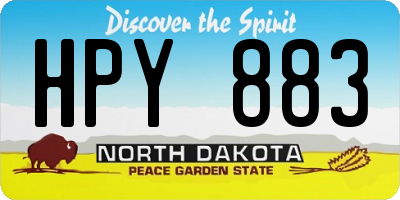 ND license plate HPY883