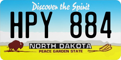 ND license plate HPY884