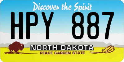 ND license plate HPY887