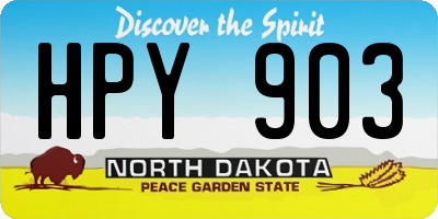 ND license plate HPY903