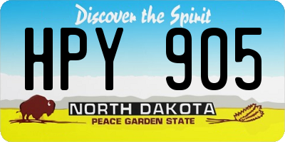 ND license plate HPY905