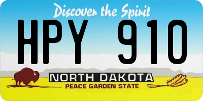 ND license plate HPY910