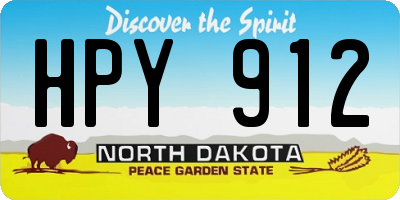 ND license plate HPY912