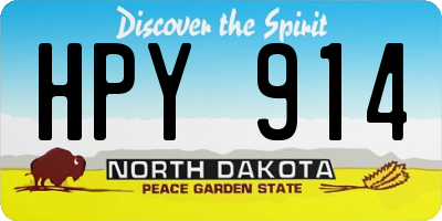 ND license plate HPY914