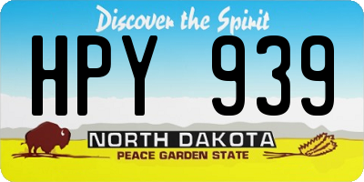 ND license plate HPY939