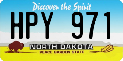 ND license plate HPY971