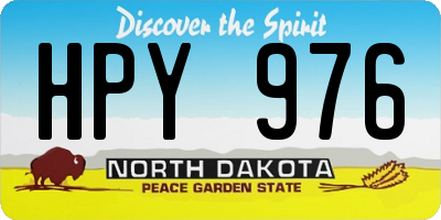 ND license plate HPY976