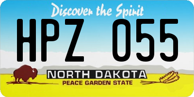 ND license plate HPZ055