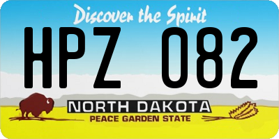 ND license plate HPZ082