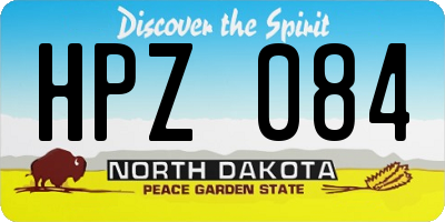 ND license plate HPZ084